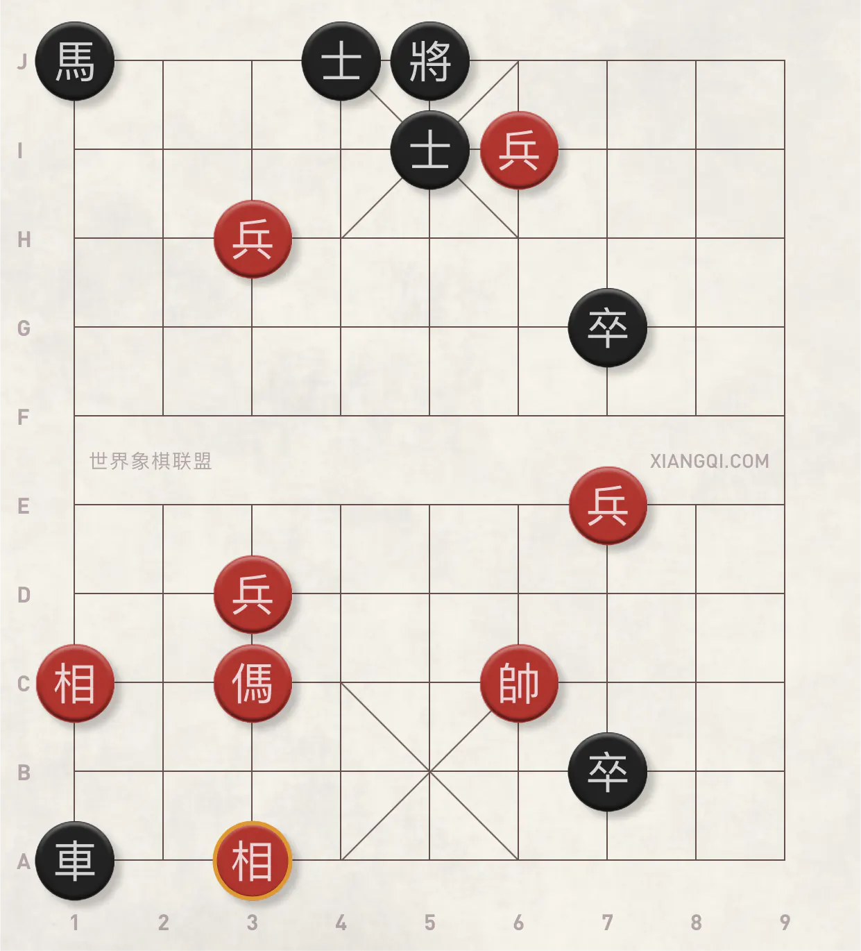 Final position in endgame.
