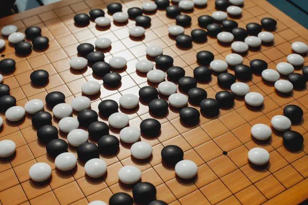 A picture of a go chess game