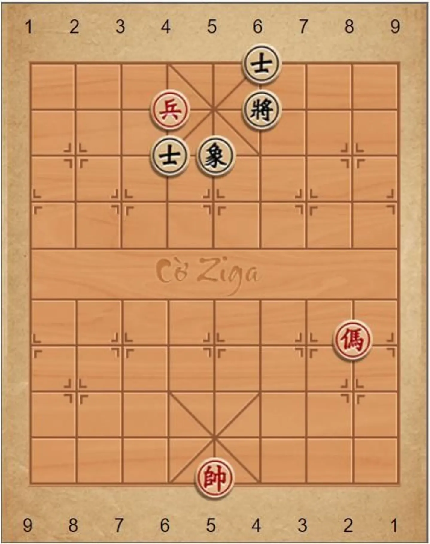 2. Cờ tàn Mã Tốt